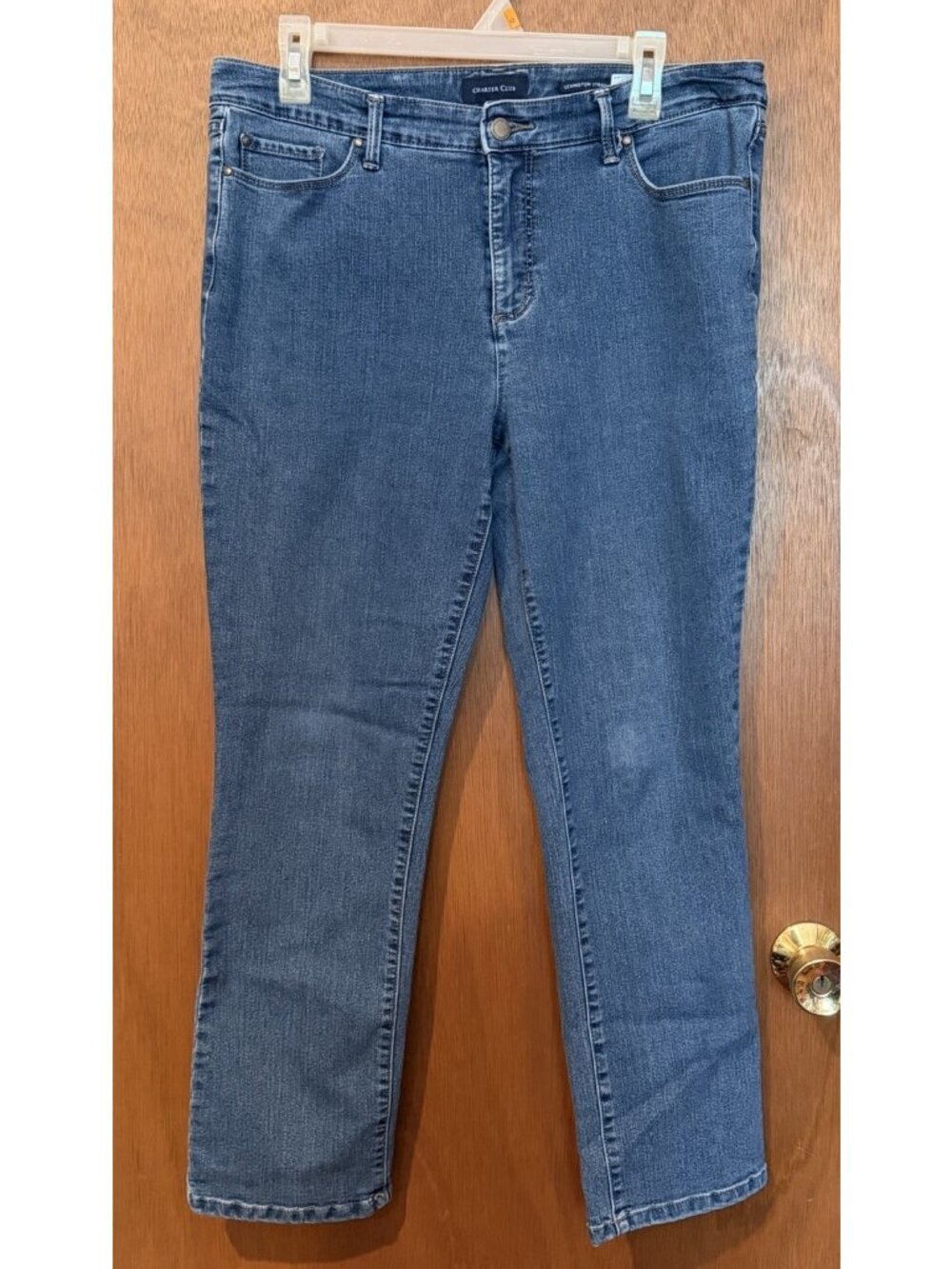 Charter Club Lexington Straight Leg Blue Size 14 Petite denim jeans soft prewash